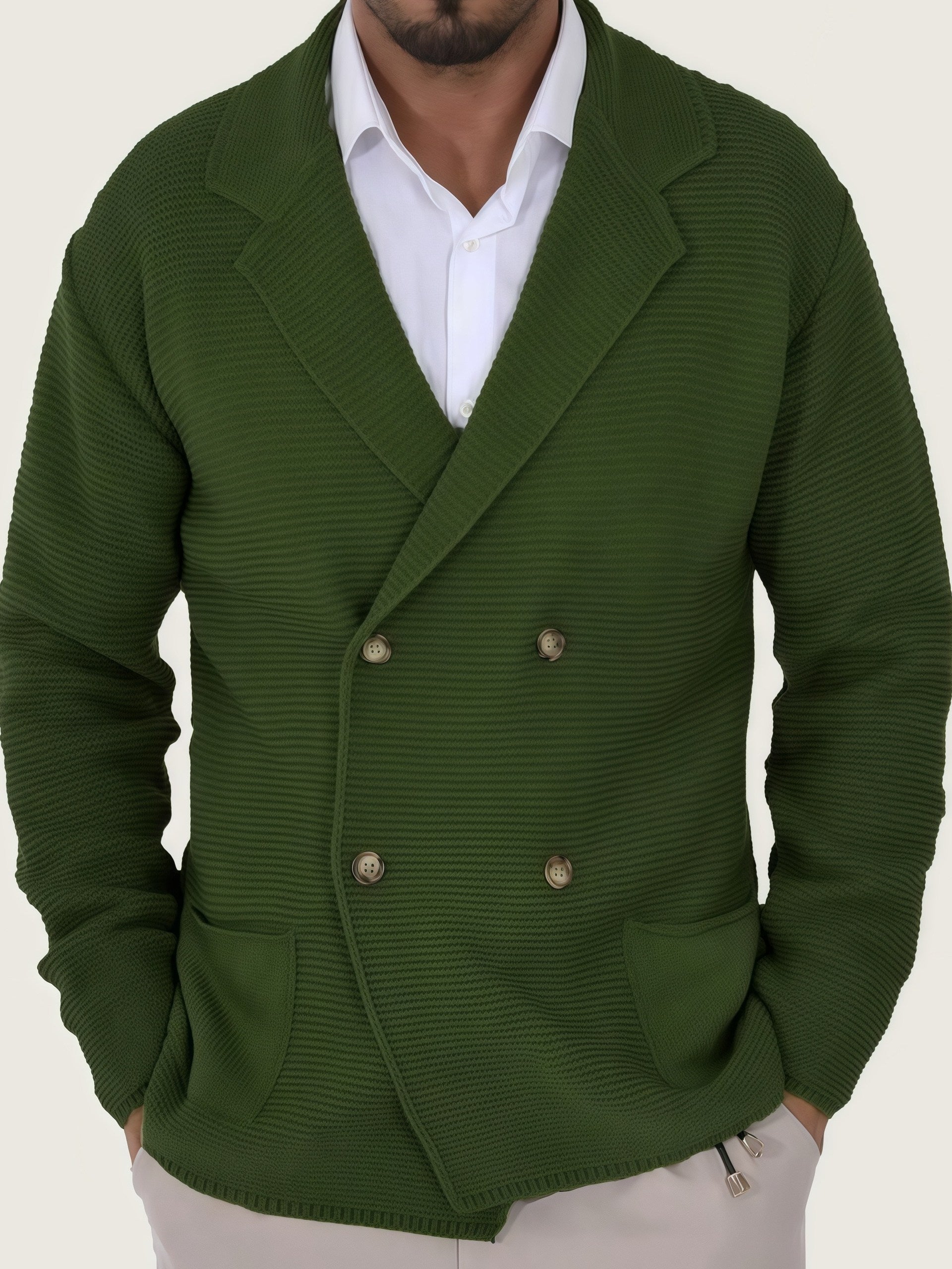 LAURENT MONACO | CARDIGAN ÉLÉGANT EN LAINE POUR HOMME