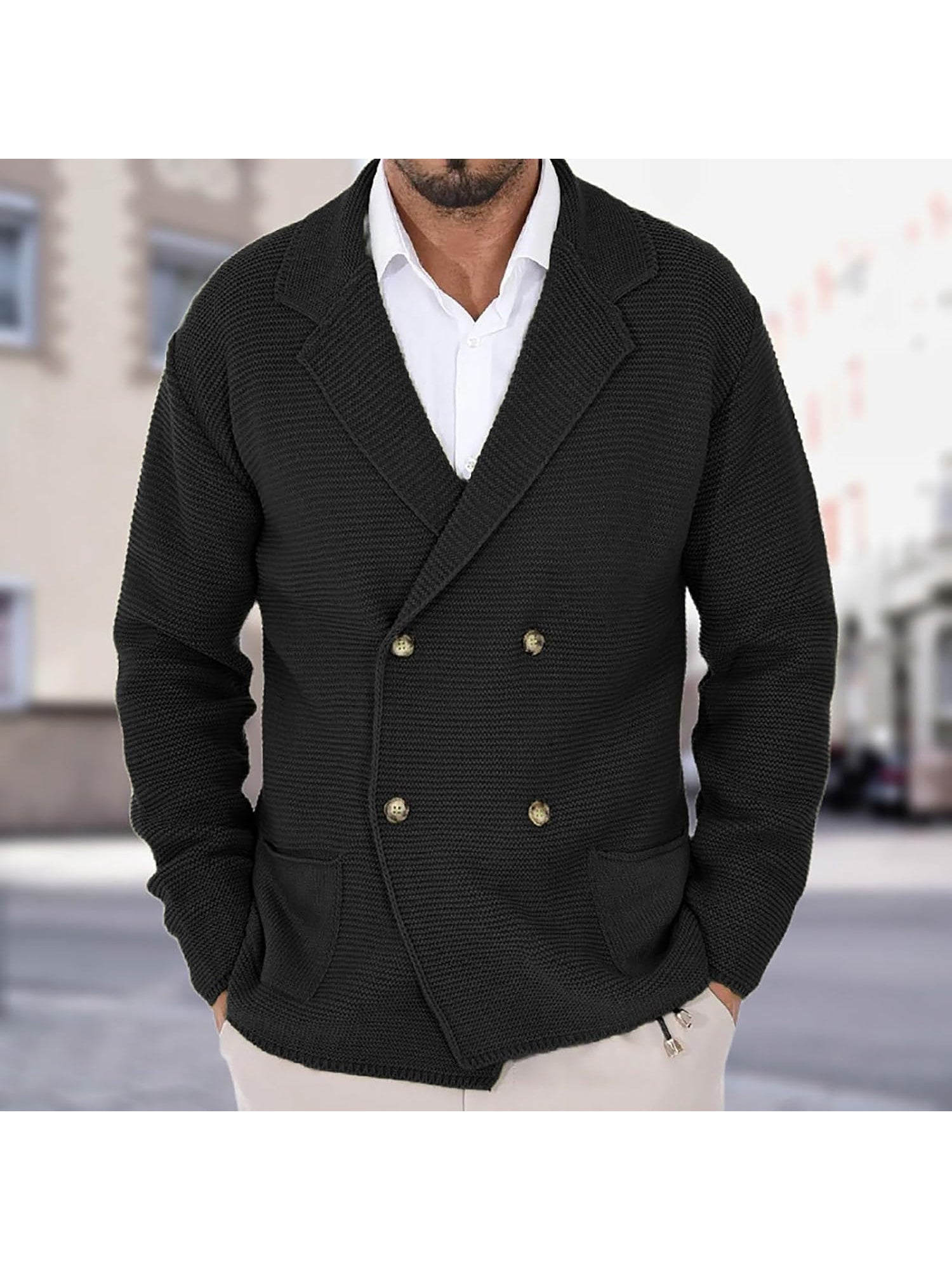 LAURENT MONACO | CARDIGAN ÉLÉGANT EN LAINE POUR HOMME