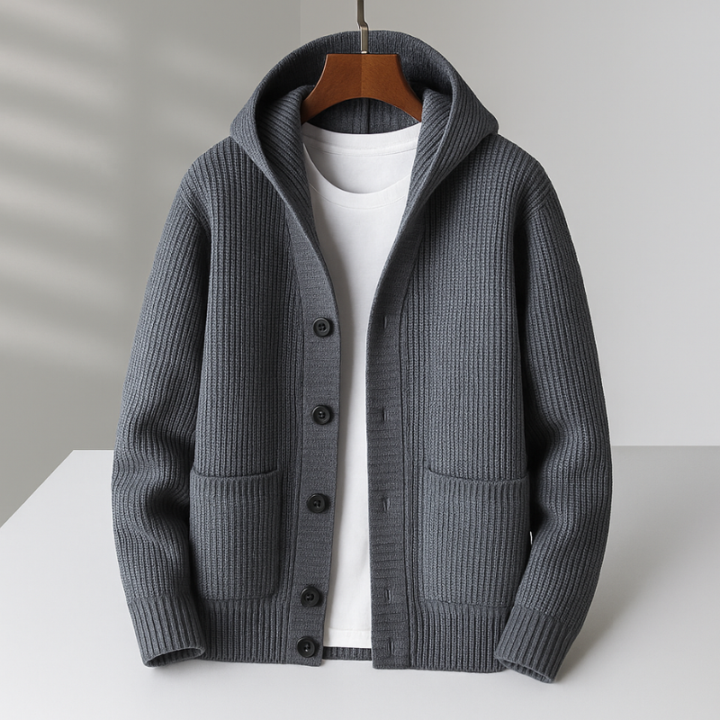 LAURENT MONACO | CARDIGAN À CAPUCHE POUR HOMME