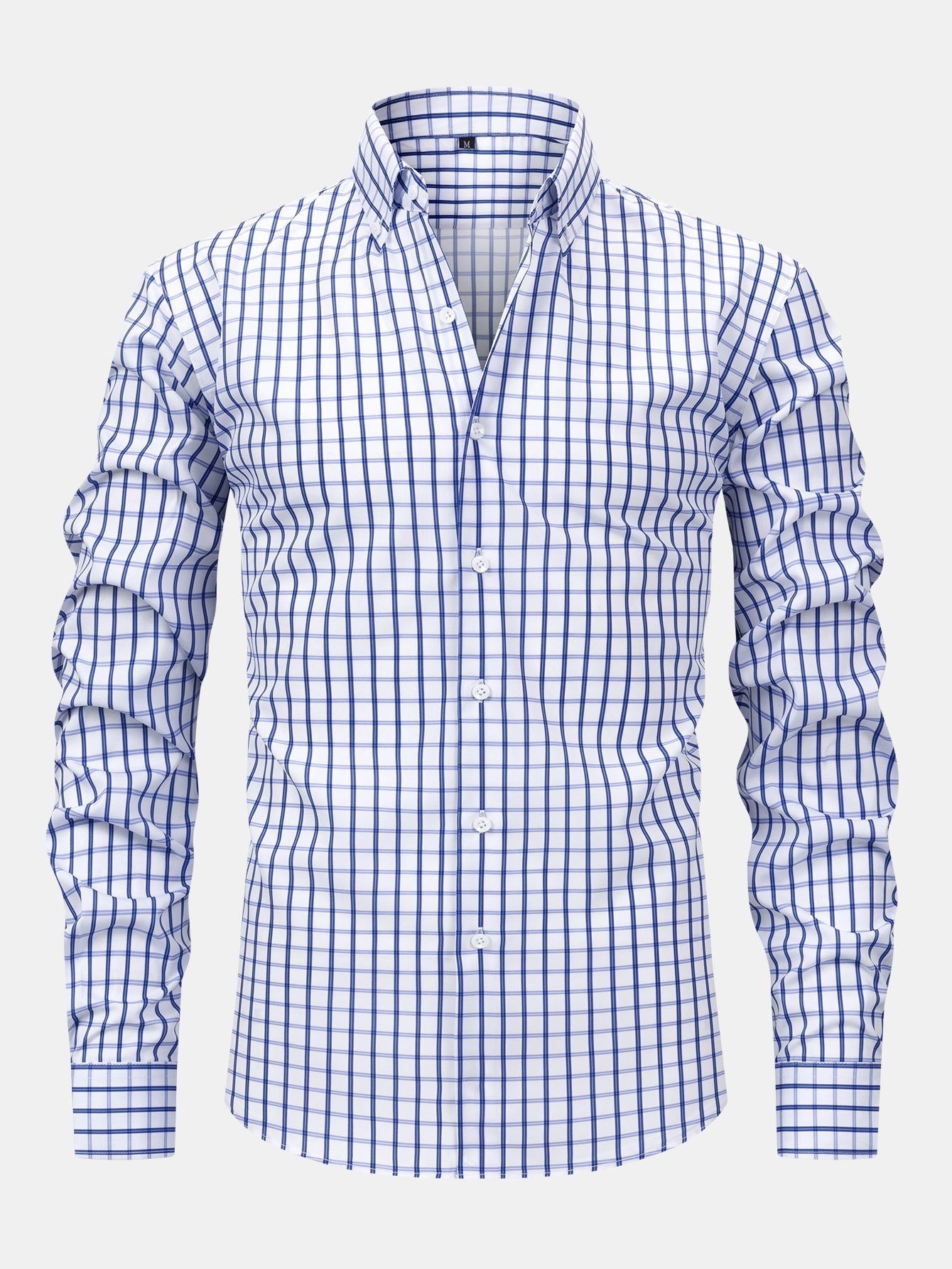 LONG SLEEVE PLAID SHIRT WITH BUTTONS & SLIM FIT PANTS SLIM LEG