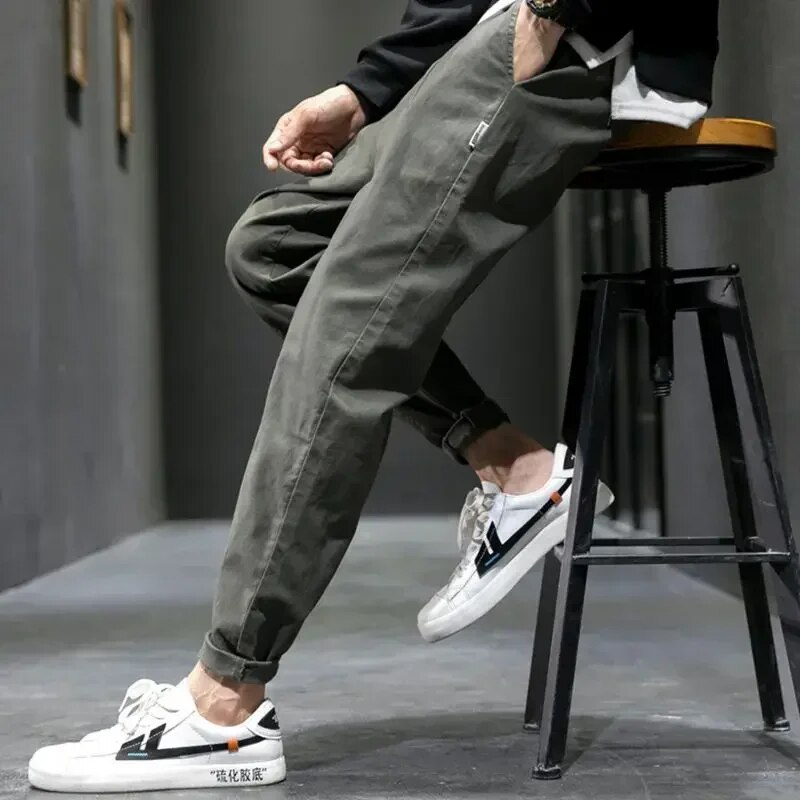 Men's Slim Fit Mixed Cotton Joggers