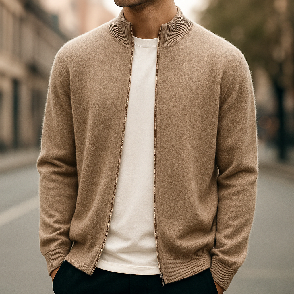 LAURENT MONACO | CARDIGAN ZIPPÉ EN MAILLE POUR HOMME