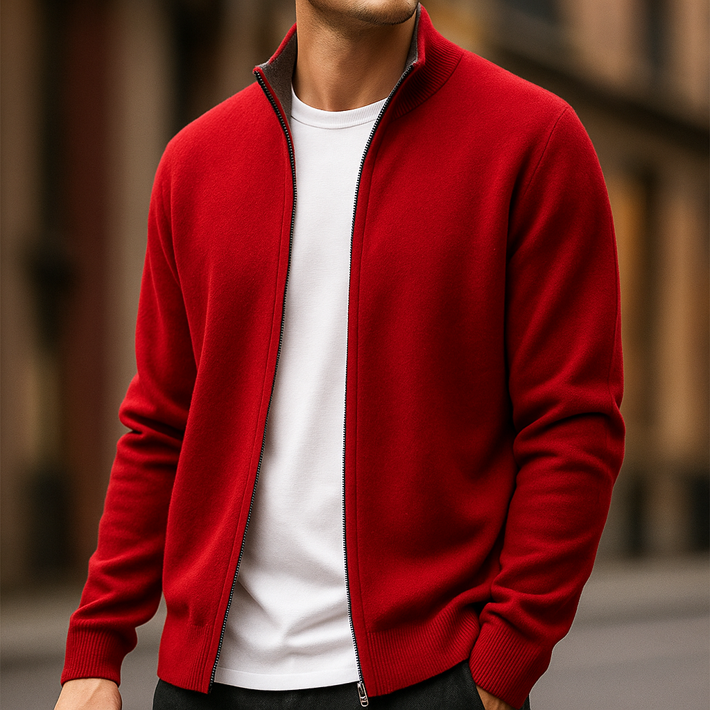 LAURENT MONACO | CARDIGAN ZIPPÉ EN MAILLE POUR HOMME