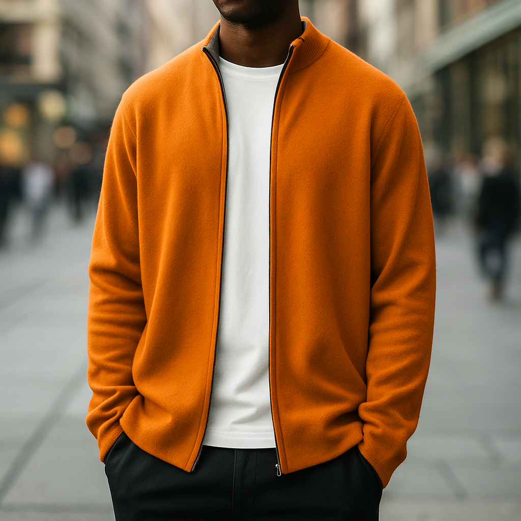 LAURENT MONACO | CARDIGAN ZIPPÉ EN MAILLE POUR HOMME