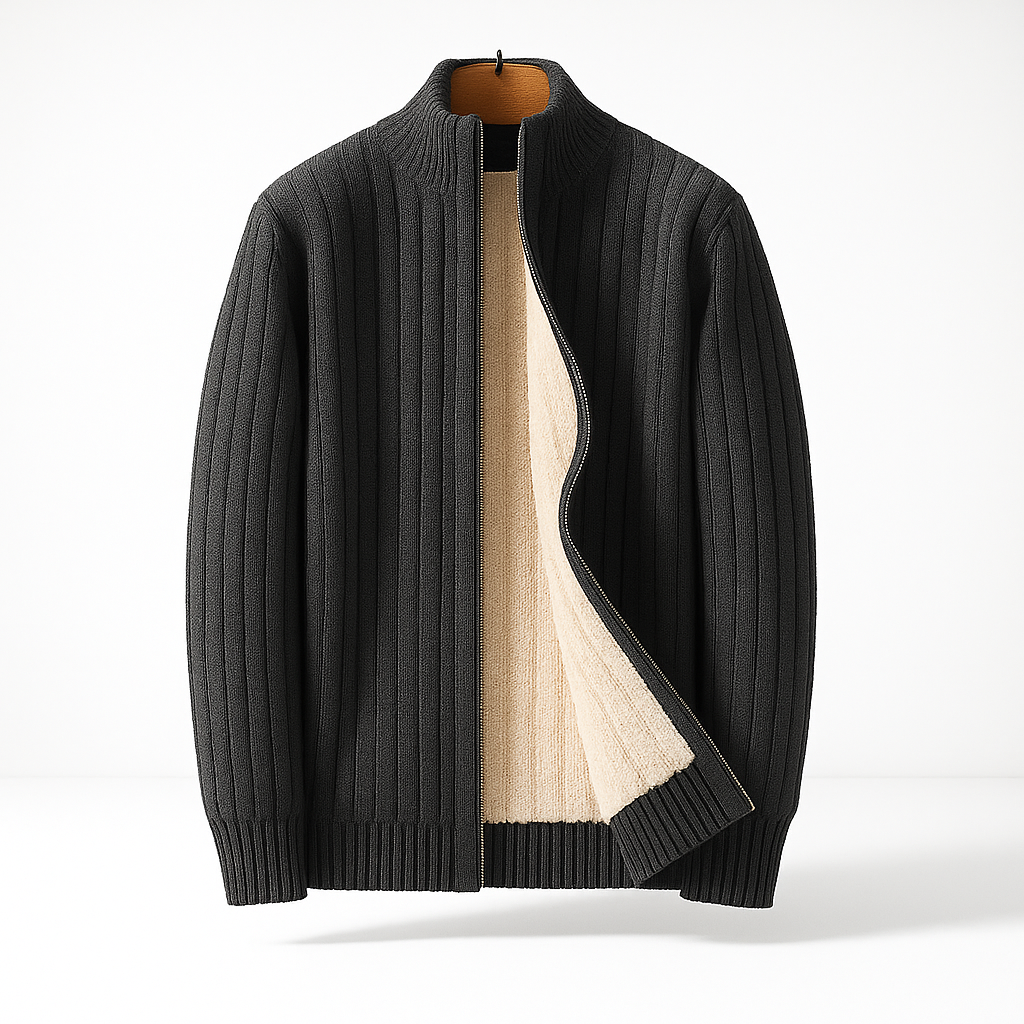 LAURENT MONACO | CARDIGAN ÉLÉGANT ET MODE AVEC ZIP POUR HOMME