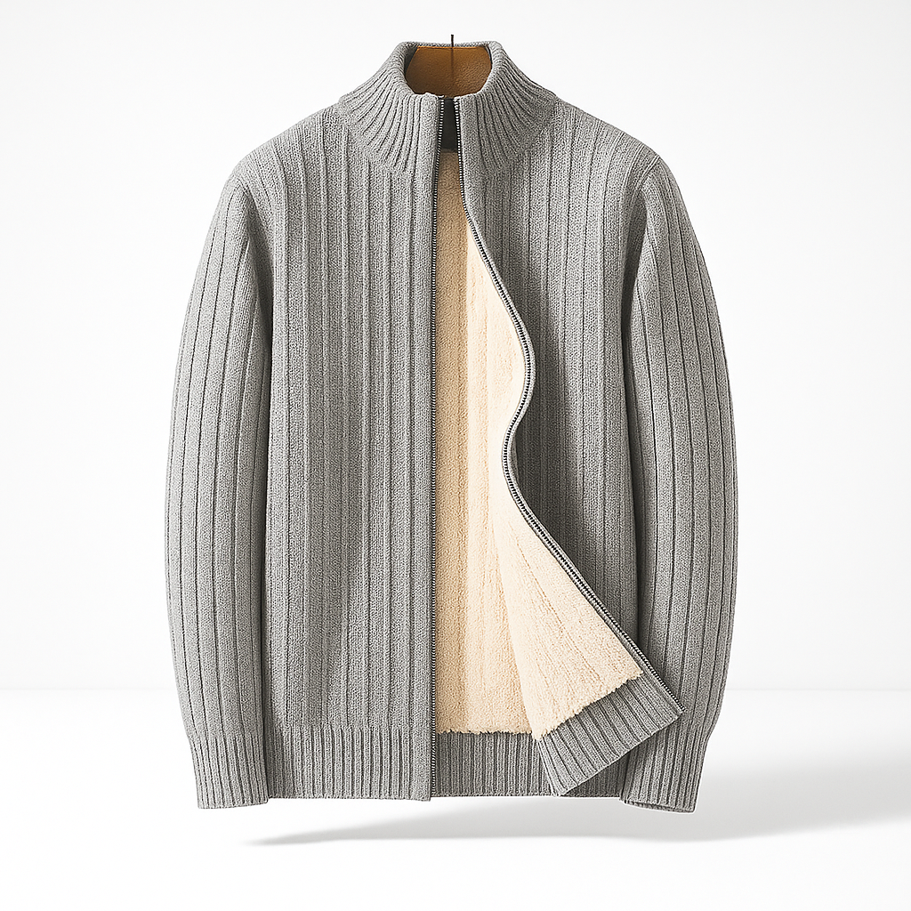 LAURENT MONACO | CARDIGAN ÉLÉGANT ET MODE AVEC ZIP POUR HOMME