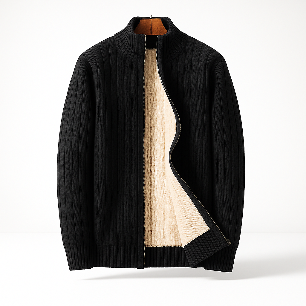LAURENT MONACO | CARDIGAN ÉLÉGANT ET MODE AVEC ZIP POUR HOMME