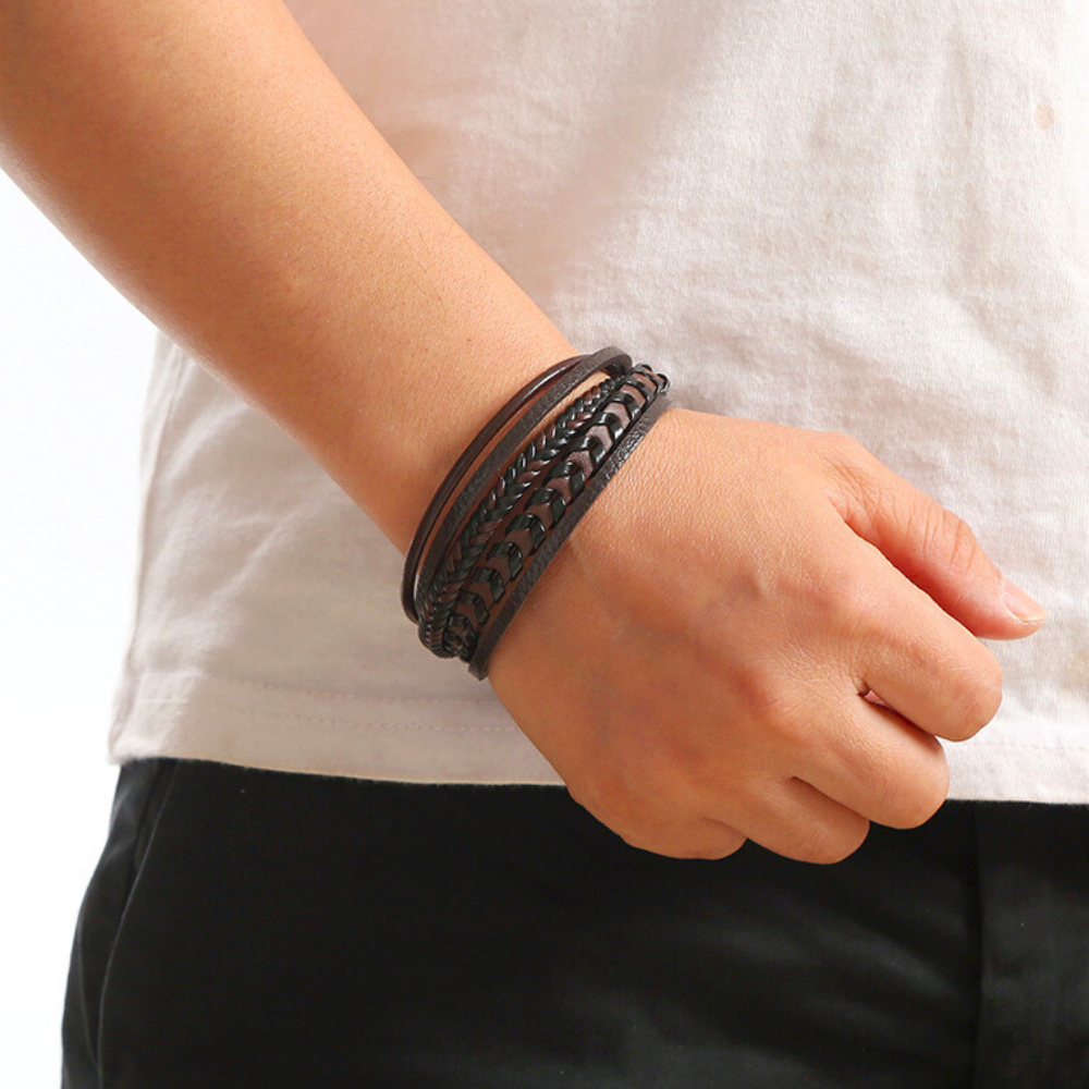 LAURENT MONACO | BRACELET HOMME EN CUIR DE LUXE