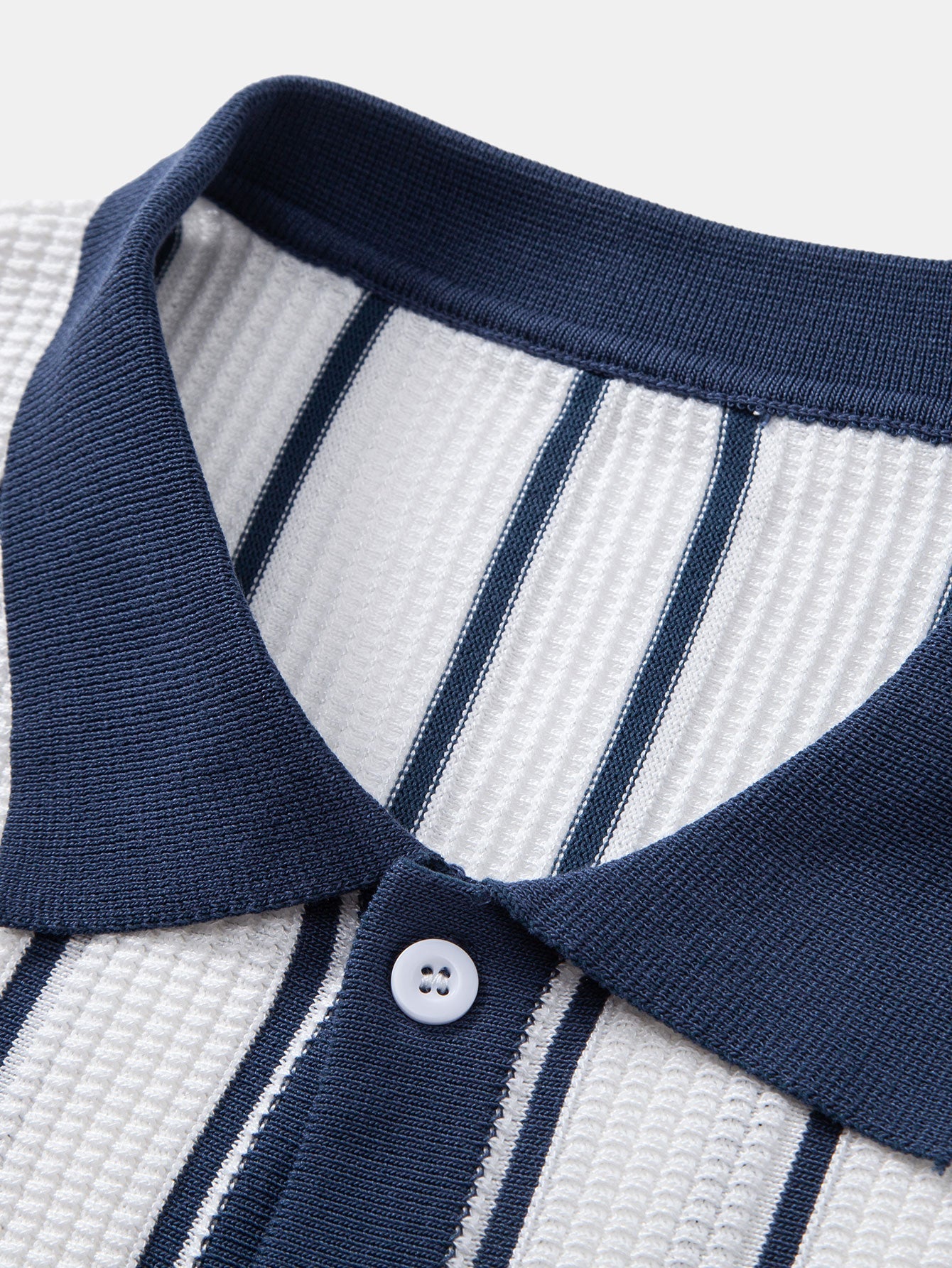 KNIT STRIPED BUTTON-UP SHIRT & STRAIGHT-LEG LINEN PANTS SET