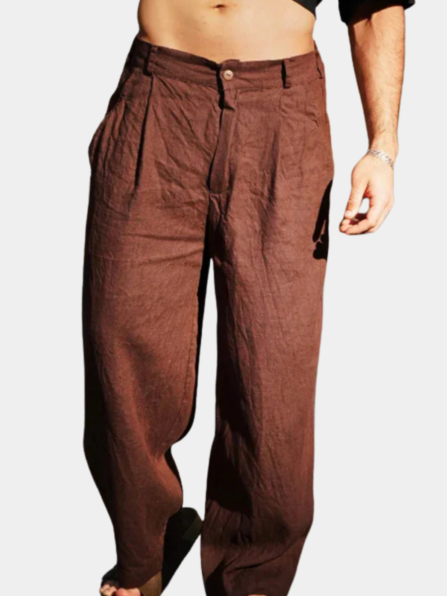 DARIO | Men's Wide-Leg Linen Trousers
