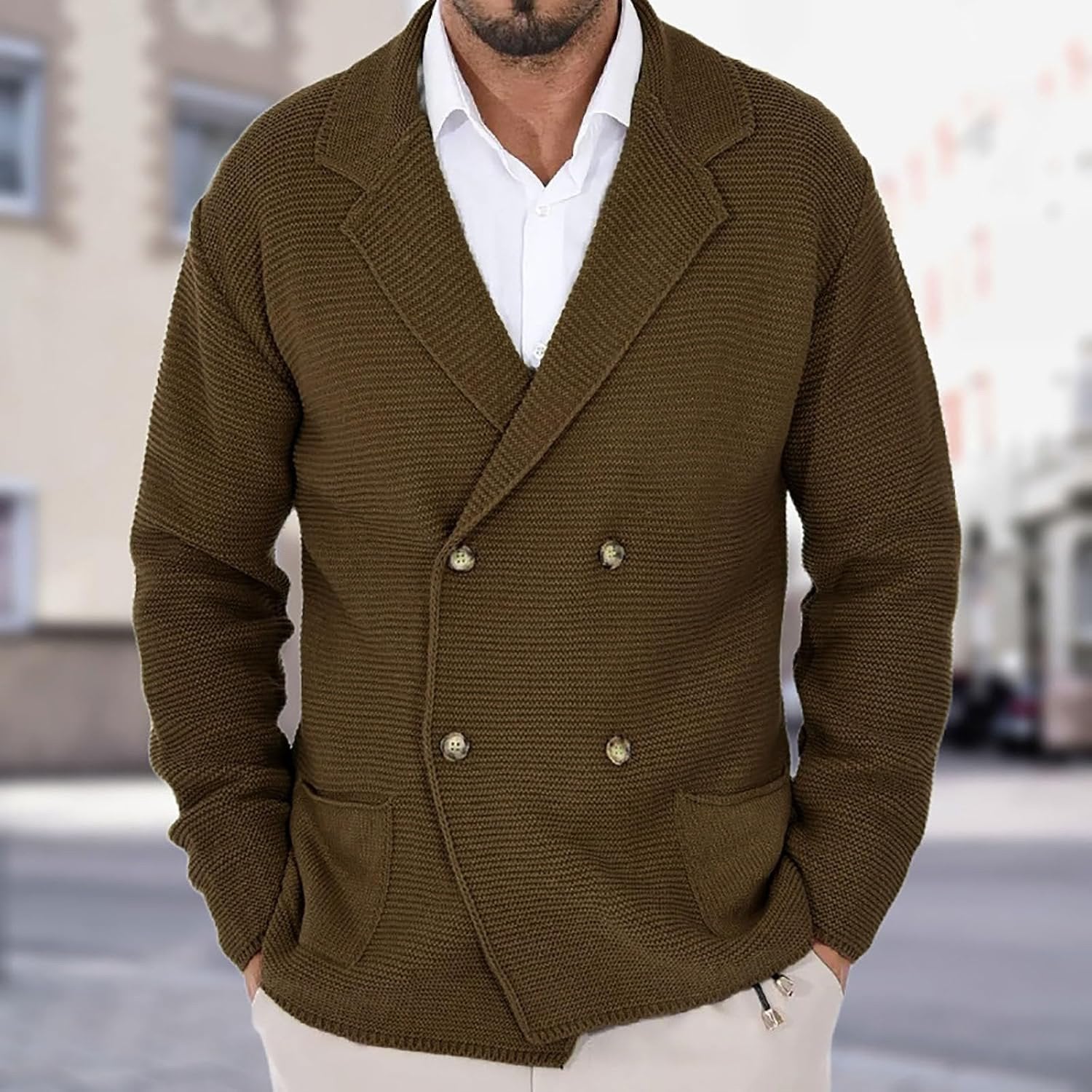 LAURENT MONACO | CARDIGAN ÉLÉGANT EN LAINE POUR HOMME
