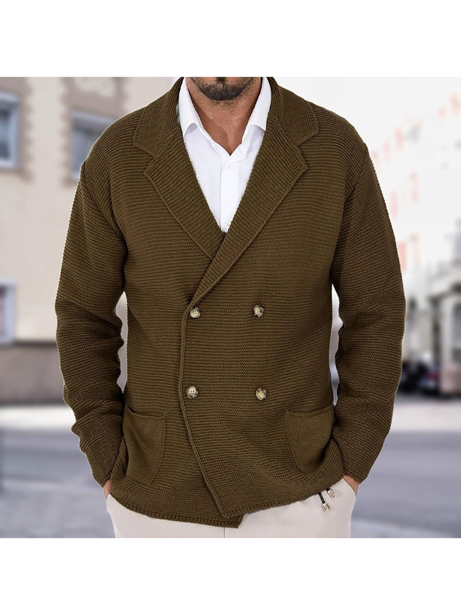 LAURENT MONACO | CARDIGAN ÉLÉGANT EN LAINE POUR HOMME