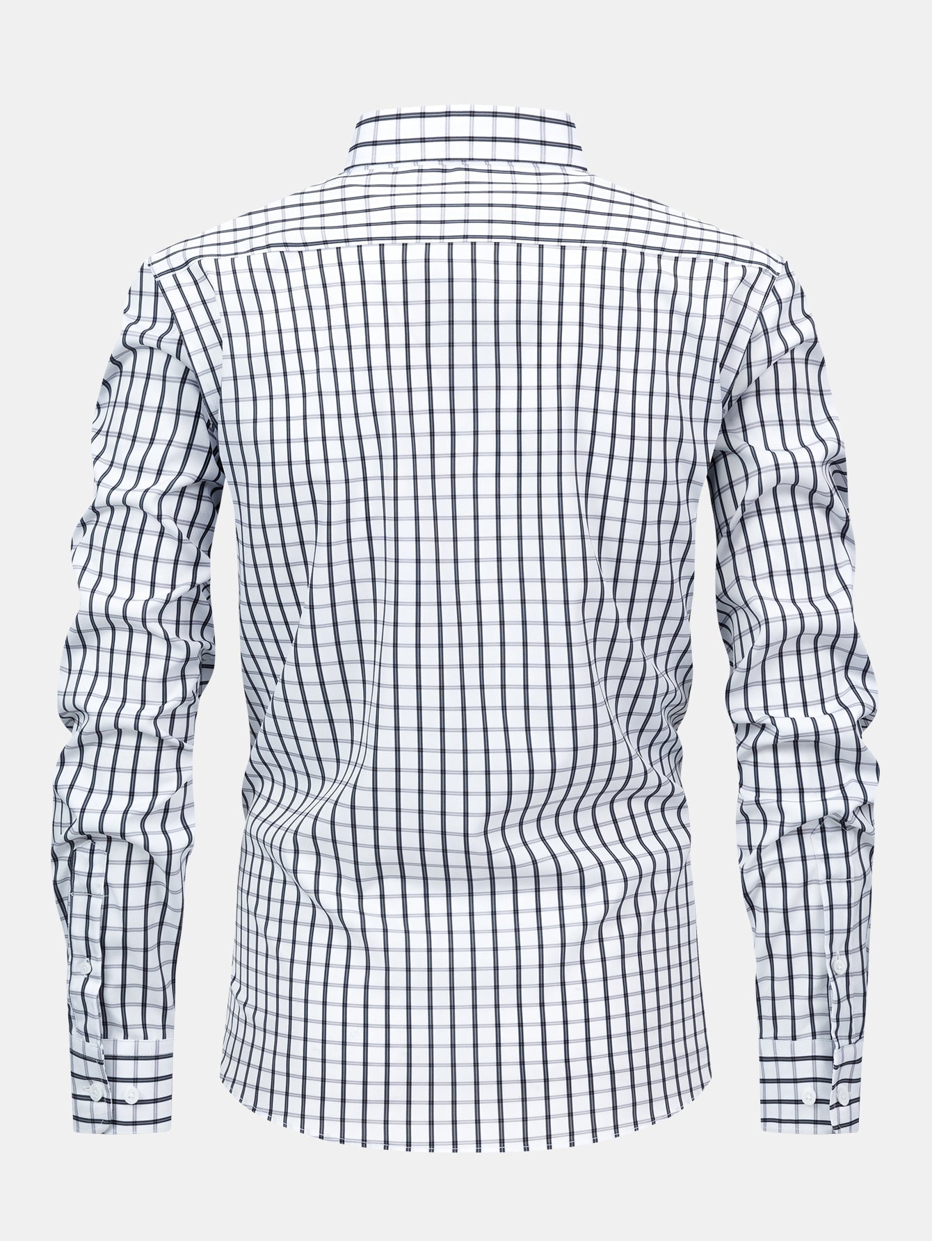 LONG SLEEVE PLAID SHIRT WITH BUTTONS & SLIM FIT PANTS SLIM LEG