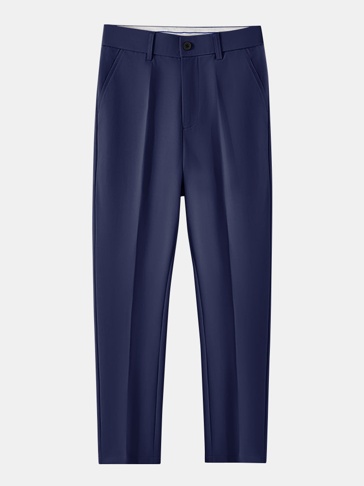 LONG SLEEVE STRIPED SHIRT WITH BUTTONS & SLIM FIT PANTS TAPERED LEG