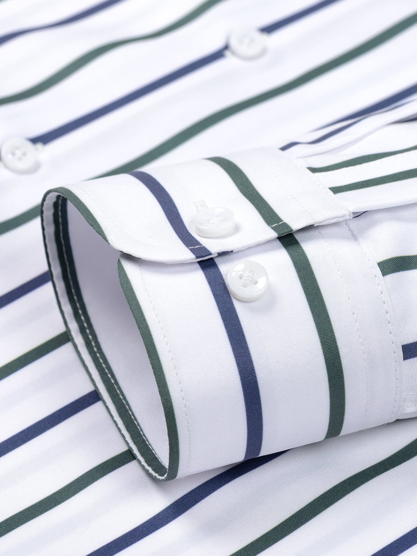 LONG SLEEVE STRIPED SHIRT WITH BUTTONS & SLIM FIT PANTS FLARED LEG
