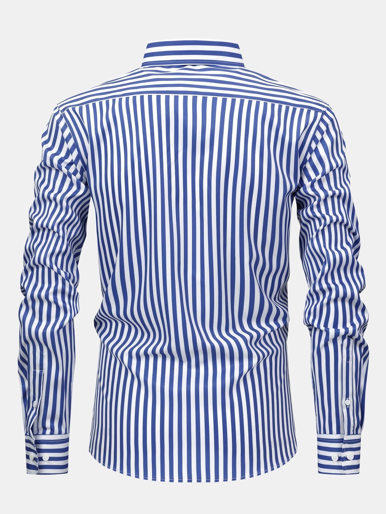 LONG SLEEVE STRIPED SHIRT WITH BUTTONS & SLIM FIT PANTS WIDE LEG