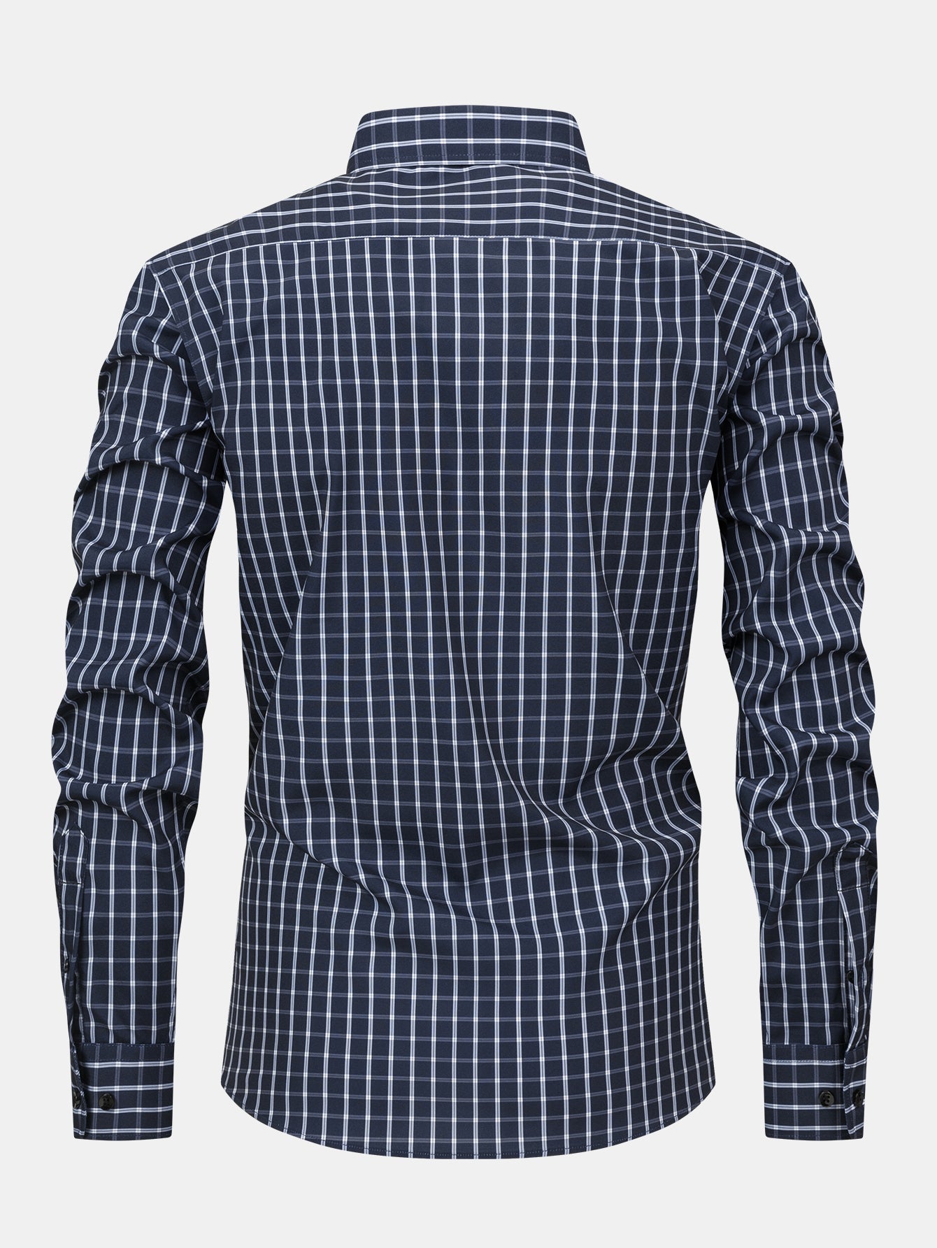LONG SLEEVE PLAID SHIRT WITH BUTTONS & SLIM FIT PANTS SLIM LEG