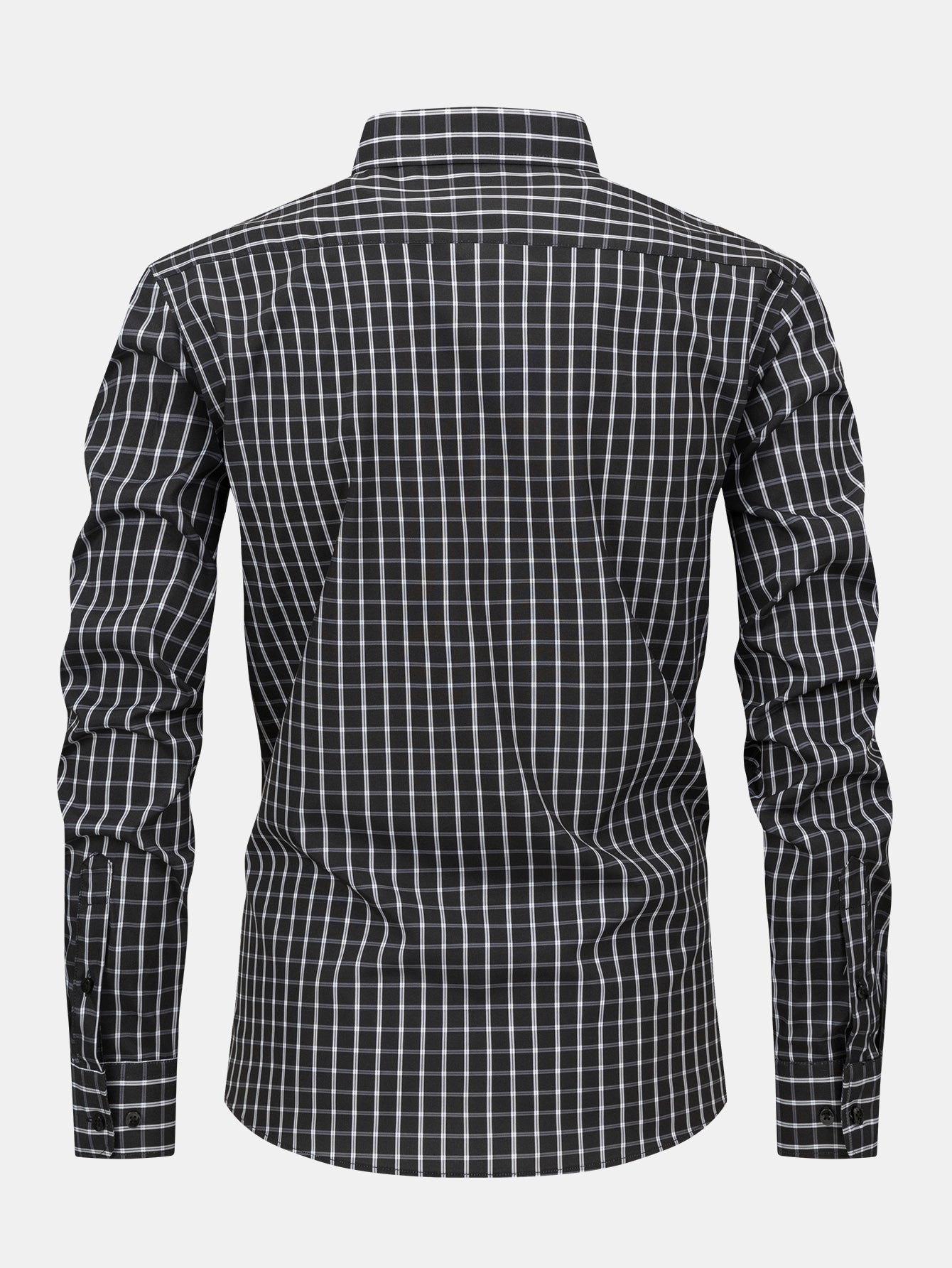 LONG SLEEVE PLAID SHIRT WITH BUTTONS & SLIM FIT PANTS SLIM LEG