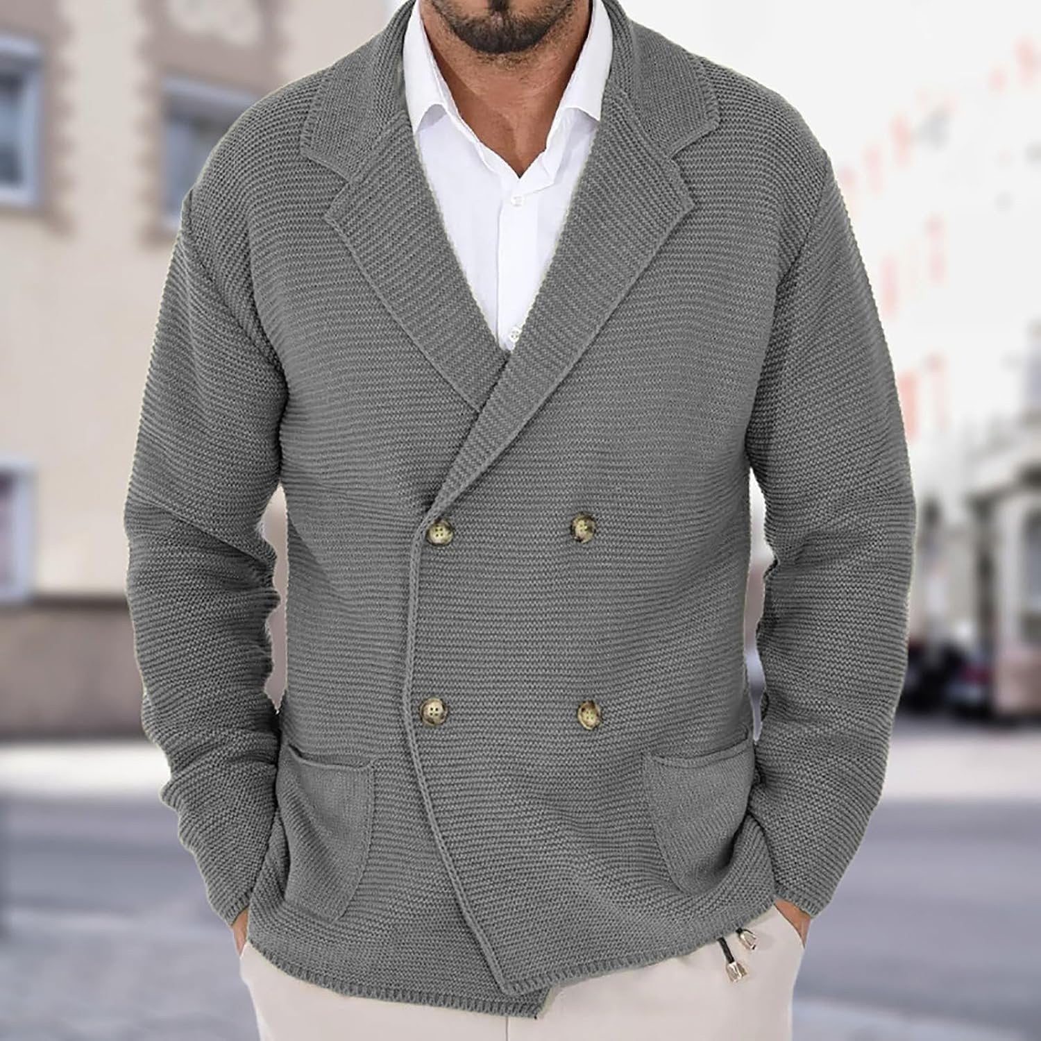 LAURENT MONACO | CARDIGAN ÉLÉGANT EN LAINE POUR HOMME