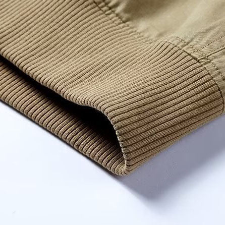 Men's Bomber Jacket with Ribbed Trim