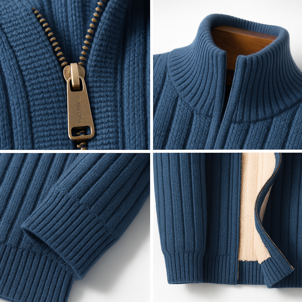 LAURENT MONACO | CARDIGAN ÉLÉGANT ET MODE AVEC ZIP POUR HOMME