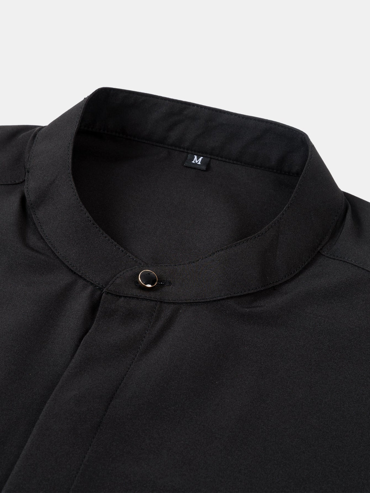 CHEMISE WITH MANDARIN COLLAR & SLIM FIT FLARED-LEG PANTS