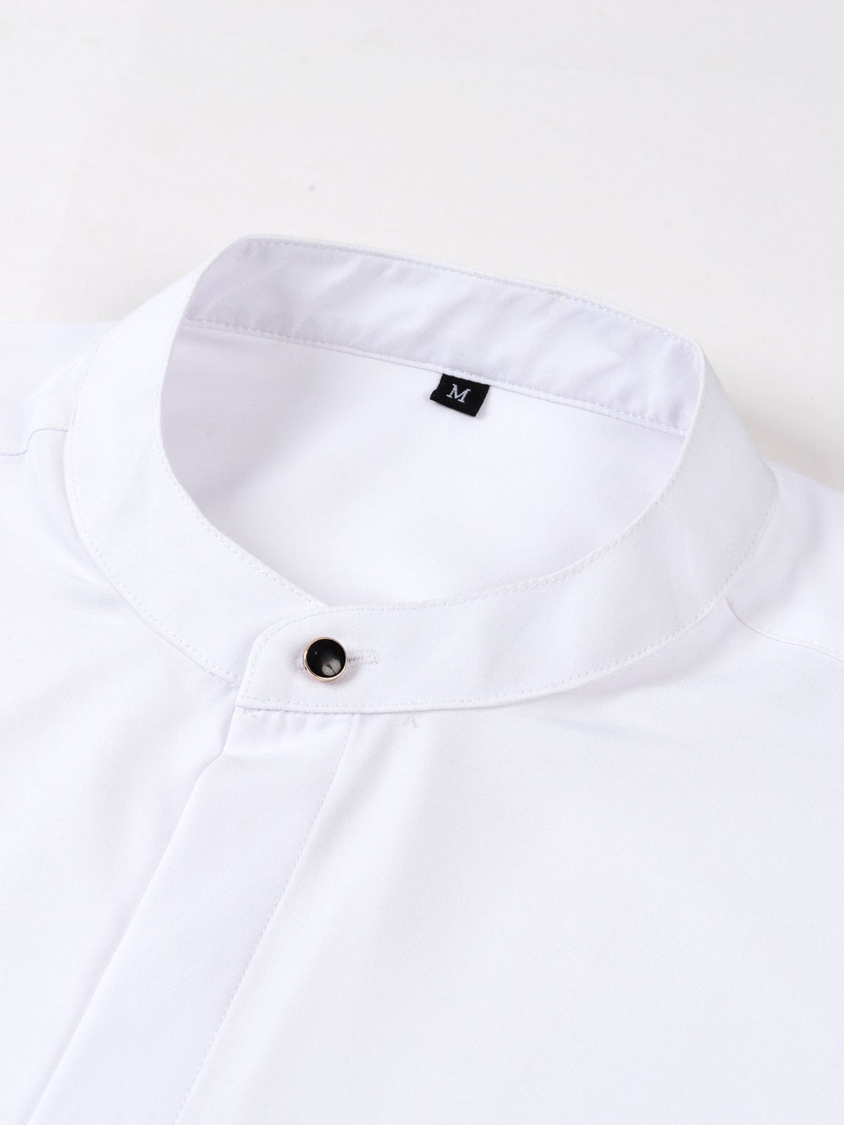 CHEMISE WITH MANDARIN COLLAR & SLIM FIT FLARED-LEG PANTS