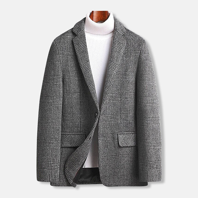 Alban | Wool Blend Plaid Jacket