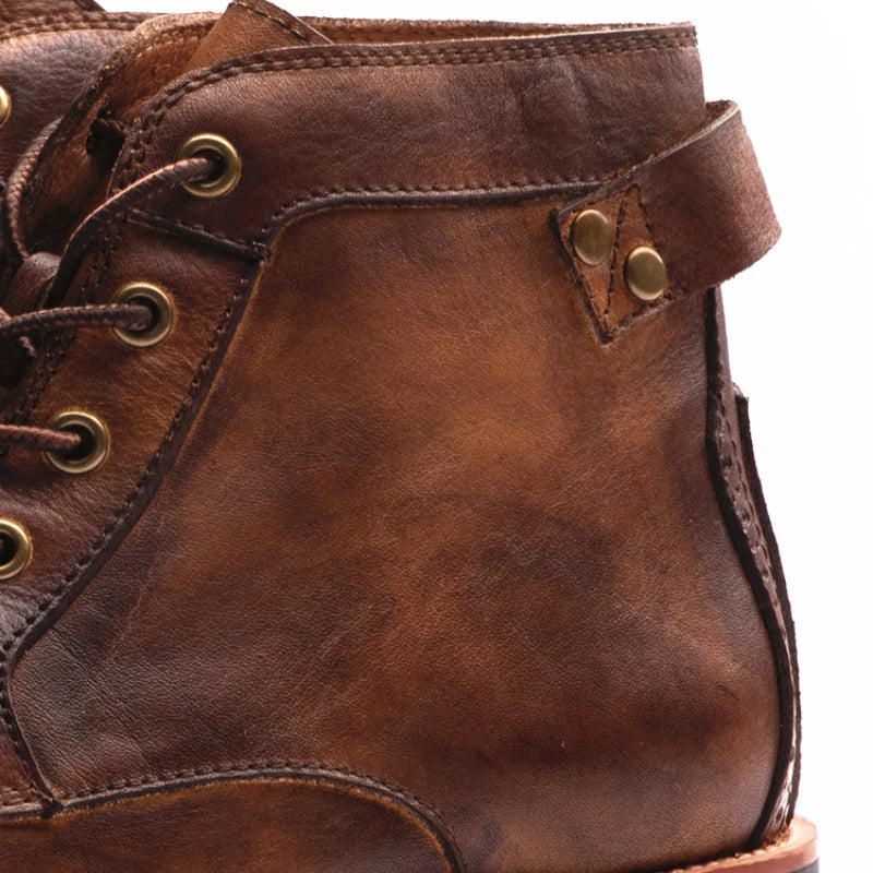 LAURENT MONACO | BOTTES POUR HOMME À BOUT ROND RÉTRO