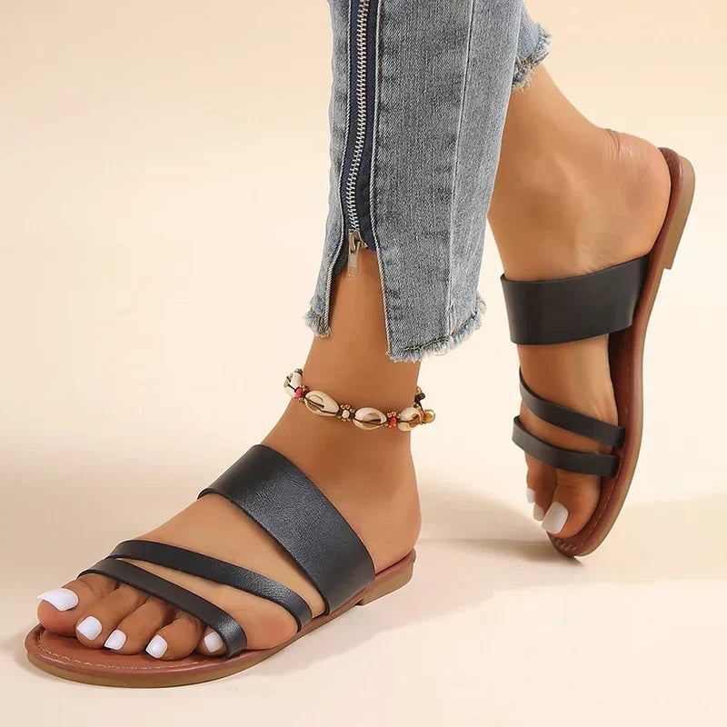 Lilac | Women's Flat Cushioned Sandals