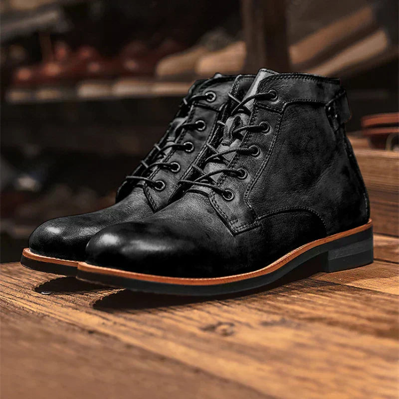 LAURENT MONACO | BOTTES POUR HOMME À BOUT ROND RÉTRO