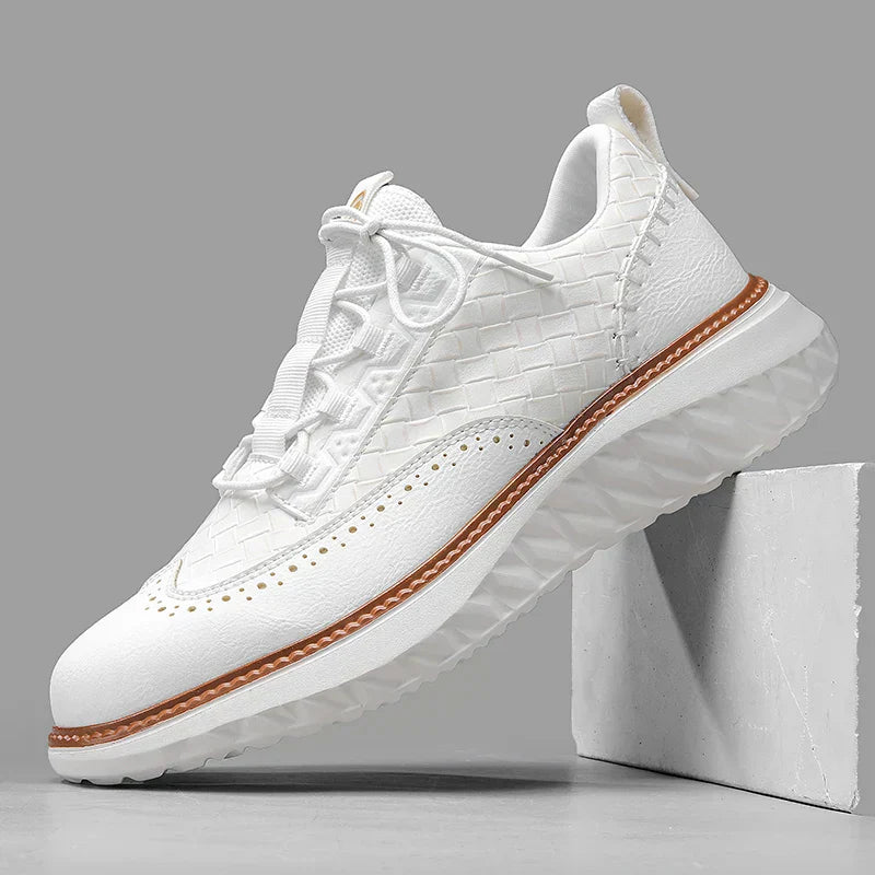 LAURENT MONACO | BASKETS EN CUIR OXFORD RIDGE