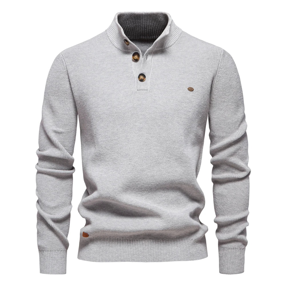 LAURENT MONACO | MEN'S BUTTON DESIGN SWEATER