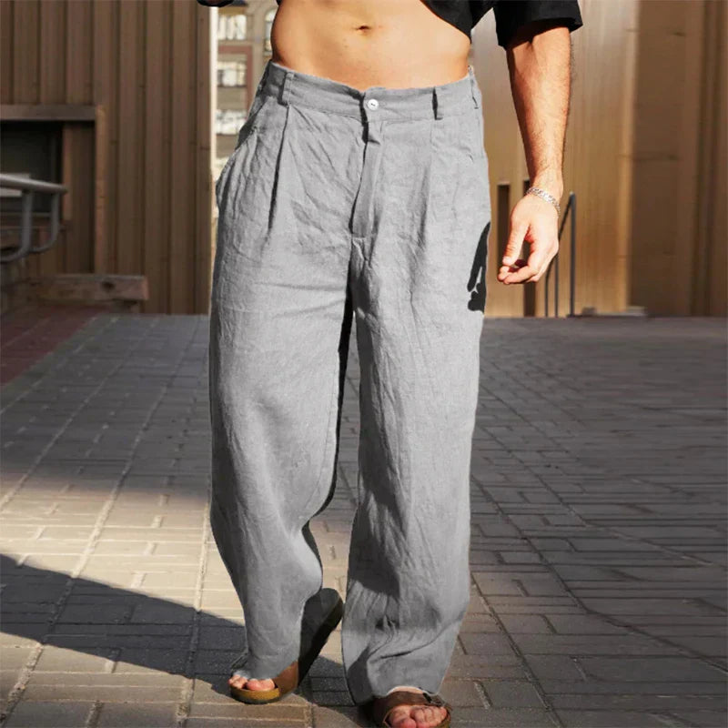 DARIO | Men's Wide-Leg Linen Trousers