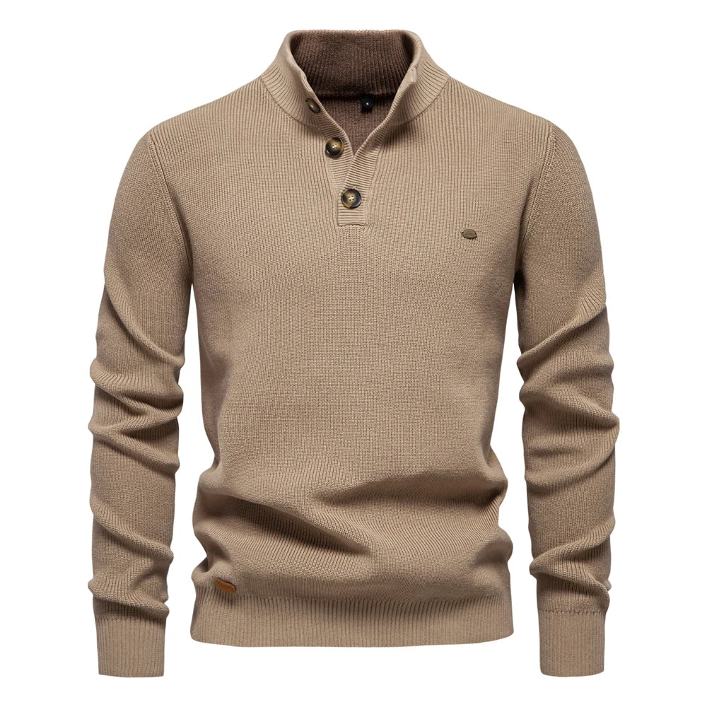LAURENT MONACO | MEN'S BUTTON DESIGN SWEATER