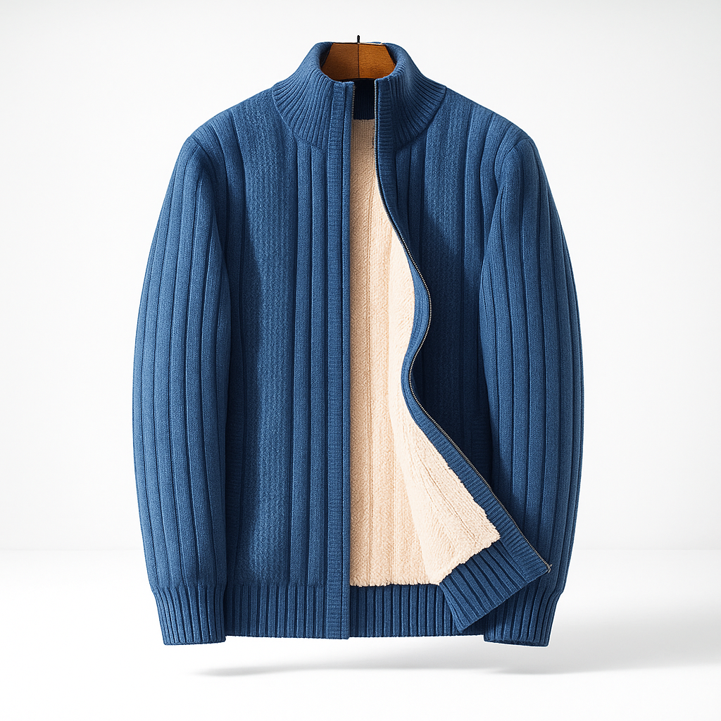 LAURENT MONACO | CARDIGAN ÉLÉGANT ET MODE AVEC ZIP POUR HOMME