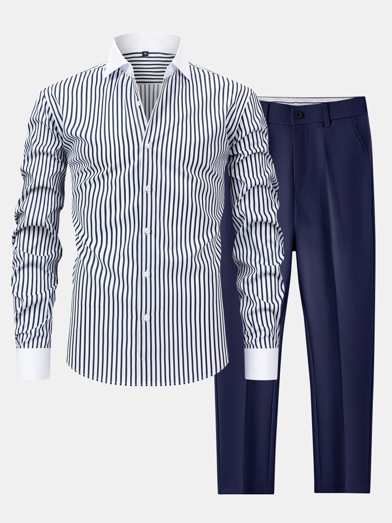 CHEMISE WINCHESTER STRIPED SHIRT & SLIM FIT PANTS