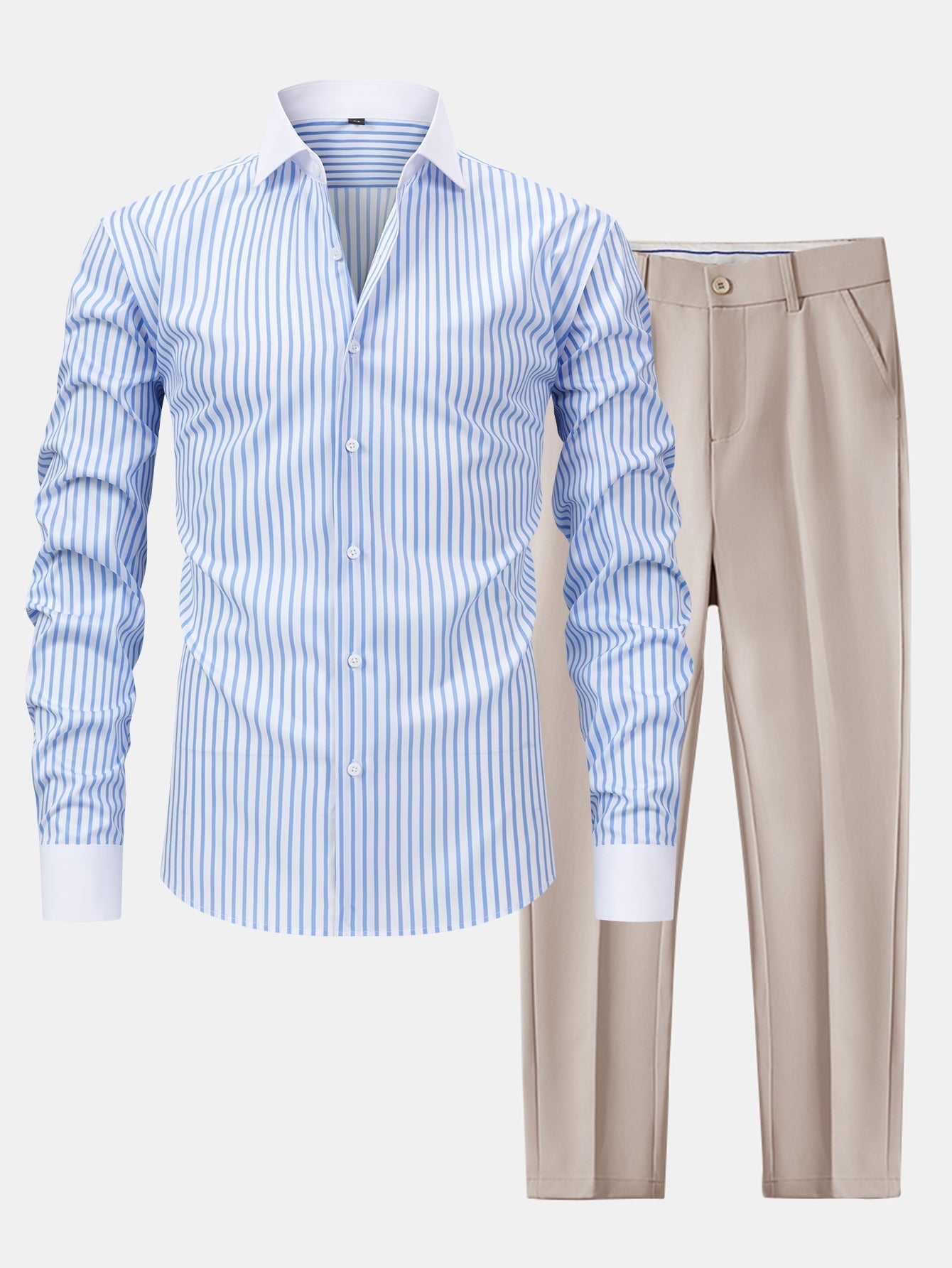 CHEMISE WINCHESTER STRIPED SHIRT & SLIM FIT PANTS