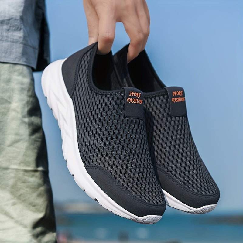 LAURENT MONACO | MEN'S LACELESS MESH SNEAKERS