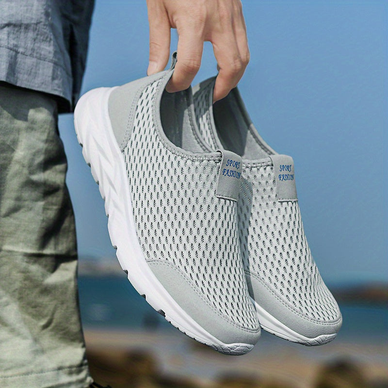 LAURENT MONACO | MEN'S LACELESS MESH SNEAKERS