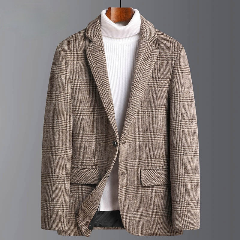 Alban | Wool Blend Plaid Jacket