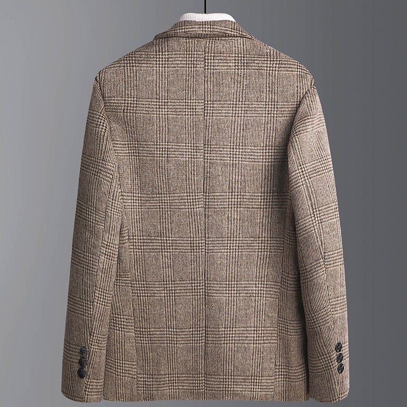 Alban | Wool Blend Plaid Jacket