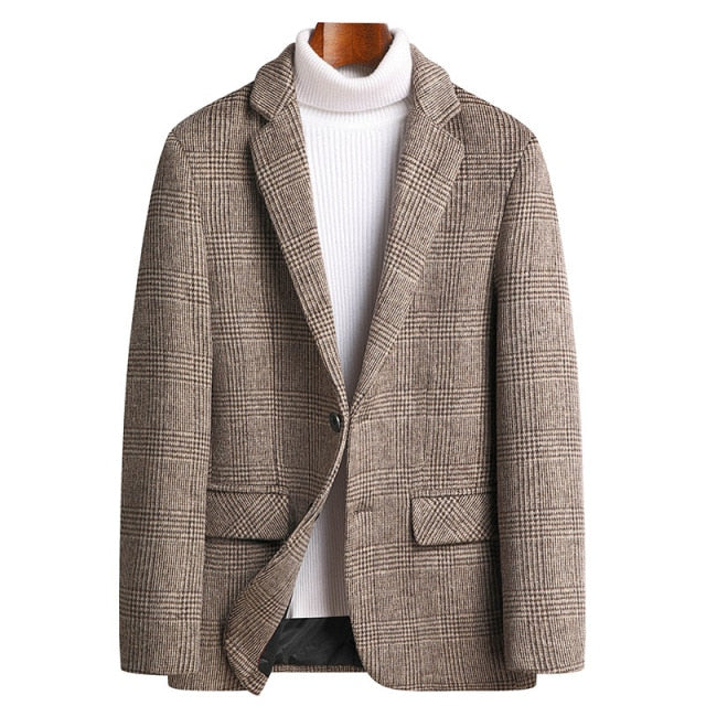 Alban | Wool Blend Plaid Jacket