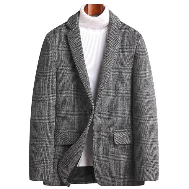 Alban | Wool Blend Plaid Jacket