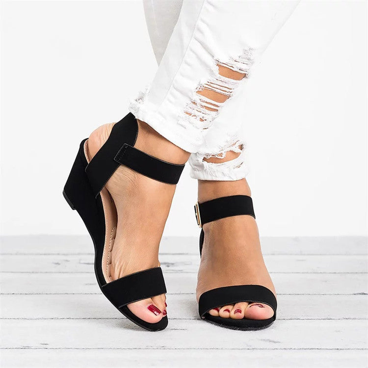 Ronni | Women's Open Toe Wedge Ankle Strap Sandal
