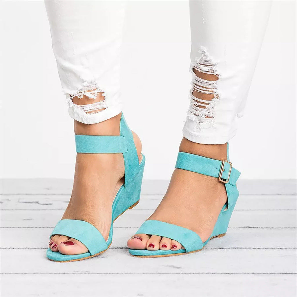 Ronni | Women's Open Toe Wedge Ankle Strap Sandal